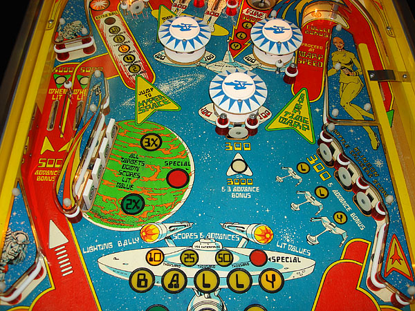 Bally Star Trek Pinball Playfield Metal sign 