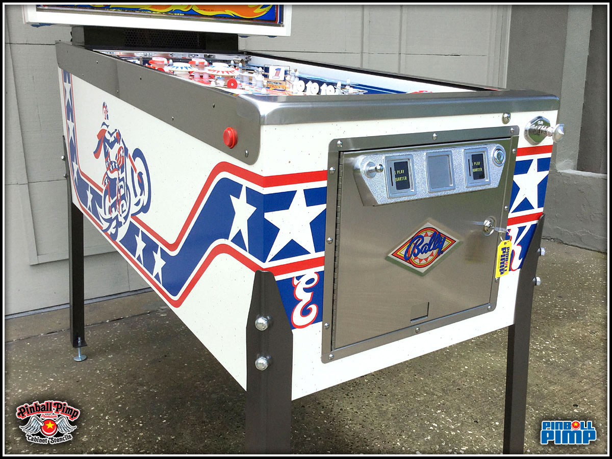 signed evel knievel pinball machine signed evel knievel pinball machine